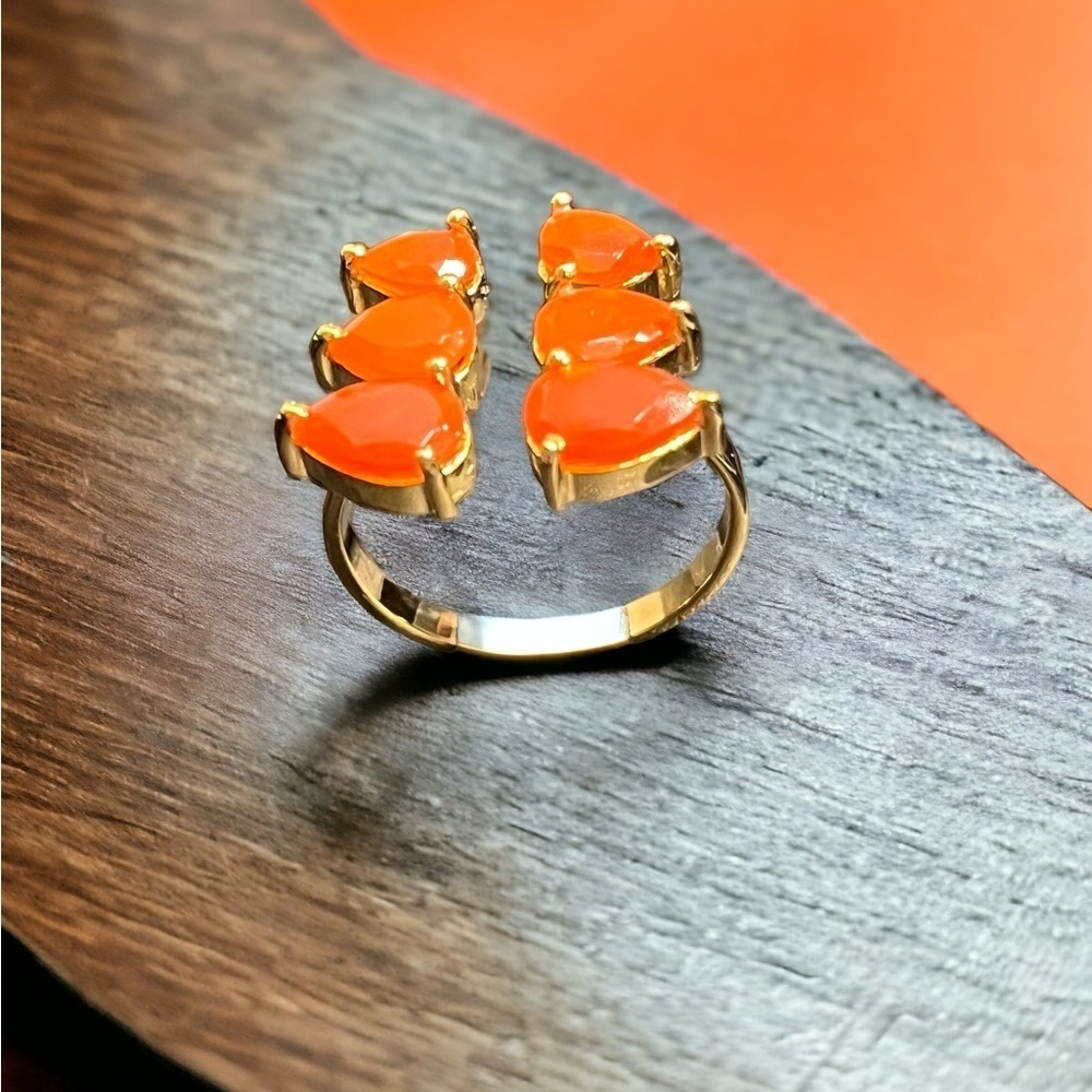 Red Jasper Gold Ring - Picture 4 of 6